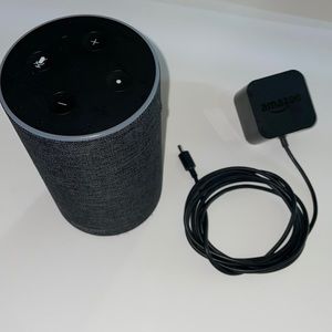 Amazon echo second generation sleek black cylinder with cord brand new